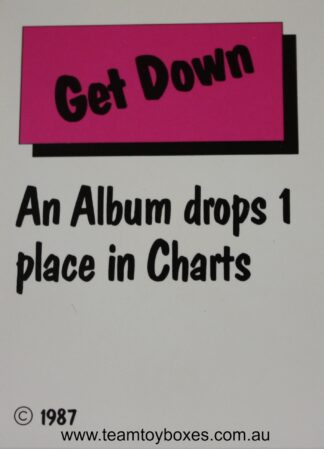 PARTS ONLY - Rockology Board Game - (1) Chartbuster Card Only