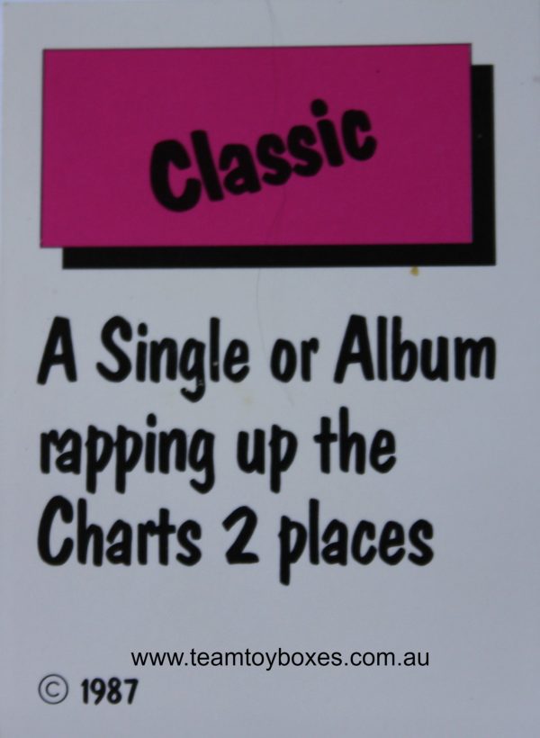 PARTS ONLY - Rockology Board Game - (1) Chartbuster Card Only