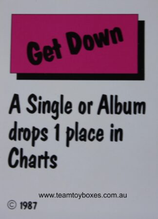 PARTS ONLY - Rockology Board Game - (1) Chartbuster Card Only