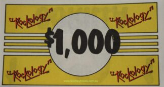 PARTS ONLY - Rockology Board Game - (1) Pack of 10 $1,000 Only