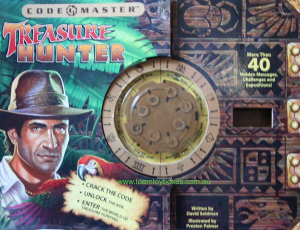 PARTS ONLY - Code Master Treasure Hunter Board Game- (1) Box with Decoder Wheel, 32 Page Code Cracking Book Only