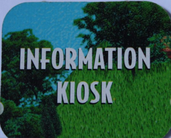 PARTS ONLY - RollerCoaster Tycoon Board Game - (1) Information Kiosk Attraction Marker Only