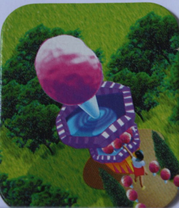 PARTS ONLY - RollerCoaster Tycoon Board Game - (1) Cotton Candy Attraction Marker Only
