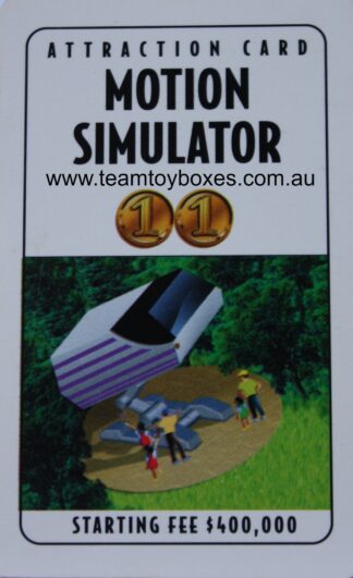 PARTS ONLY - RollerCoaster Tycoon Board Game - (1) Motion Simulator Attraction Card