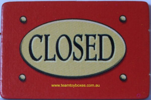 PARTS ONLY - RollerCoaster Tycoon Board Game - (1) Closed Sign Only
