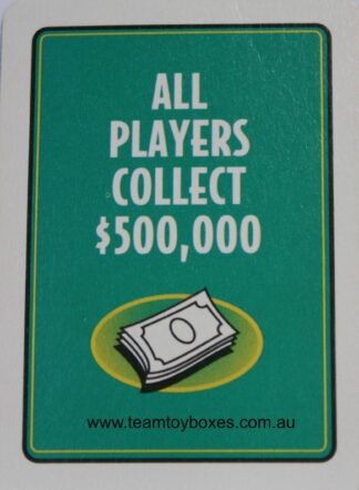 PARTS ONLY - RollerCoaster Tycoon Board Game - (1) All Players Collect $500,000 Event Card Only