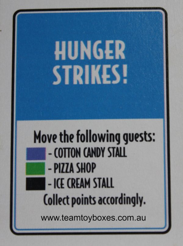 PARTS ONLY - RollerCoaster Tycoon Board Game - (1) Hunger Strikes! Event Card Only