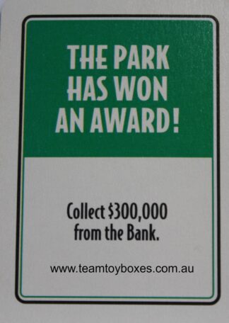 PARTS ONLY - RollerCoaster Tycoon Board Game - (1) Park Wins Award Event Card Only