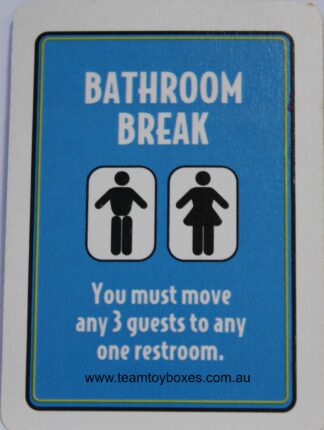 PARTS ONLY - RollerCoaster Tycoon Board Game - (1) Bathroom Break Event Card Only