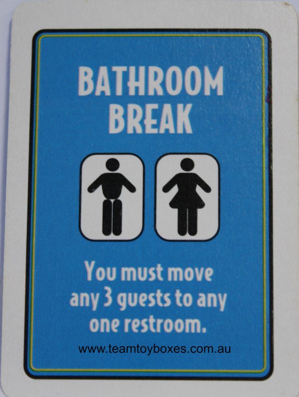 PARTS ONLY - RollerCoaster Tycoon Board Game - (1) Bathroom Break Event Card Only