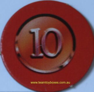 PARTS ONLY - RollerCoaster Tycoon Board Game - (1) 10 Point Guest Chip Only