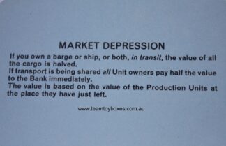 PARTS ONLY - Mine A Million Business Board Game - (1) Market Depression Card Only