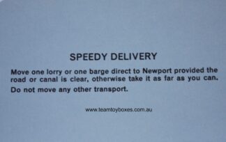 PARTS ONLY - Mine A Million Business Board Game - (1) Speedy Delivery Card Only