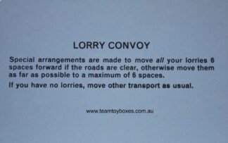PARTS ONLY - Mine A Million Business Board Game - (1) Lorry Convoy Card Only