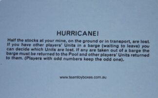 PARTS ONLY - Mine A Million Business Board Game - (1) Hurricane Card Only