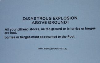 PARTS ONLY - Mine A Million Business Board Game - (1) Disastrous Explosion Above Ground Card Only