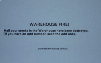 PARTS ONLY - Mine A Million Business Board Game - (1) Warehouse Fire Card Only