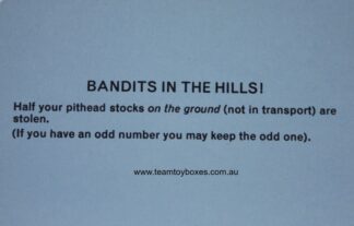 PARTS ONLY - Mine A Million Business Board Game - (1) Bandits In The Hills Card Only