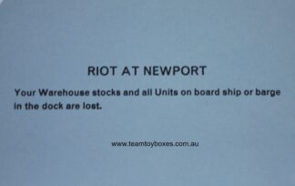 PARTS ONLY - Mine A Million Business Board Game - (1) Riot At Newport Card Only