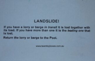 PARTS ONLY - Mine A Million Business Board Game - (1) Landslide Card Only