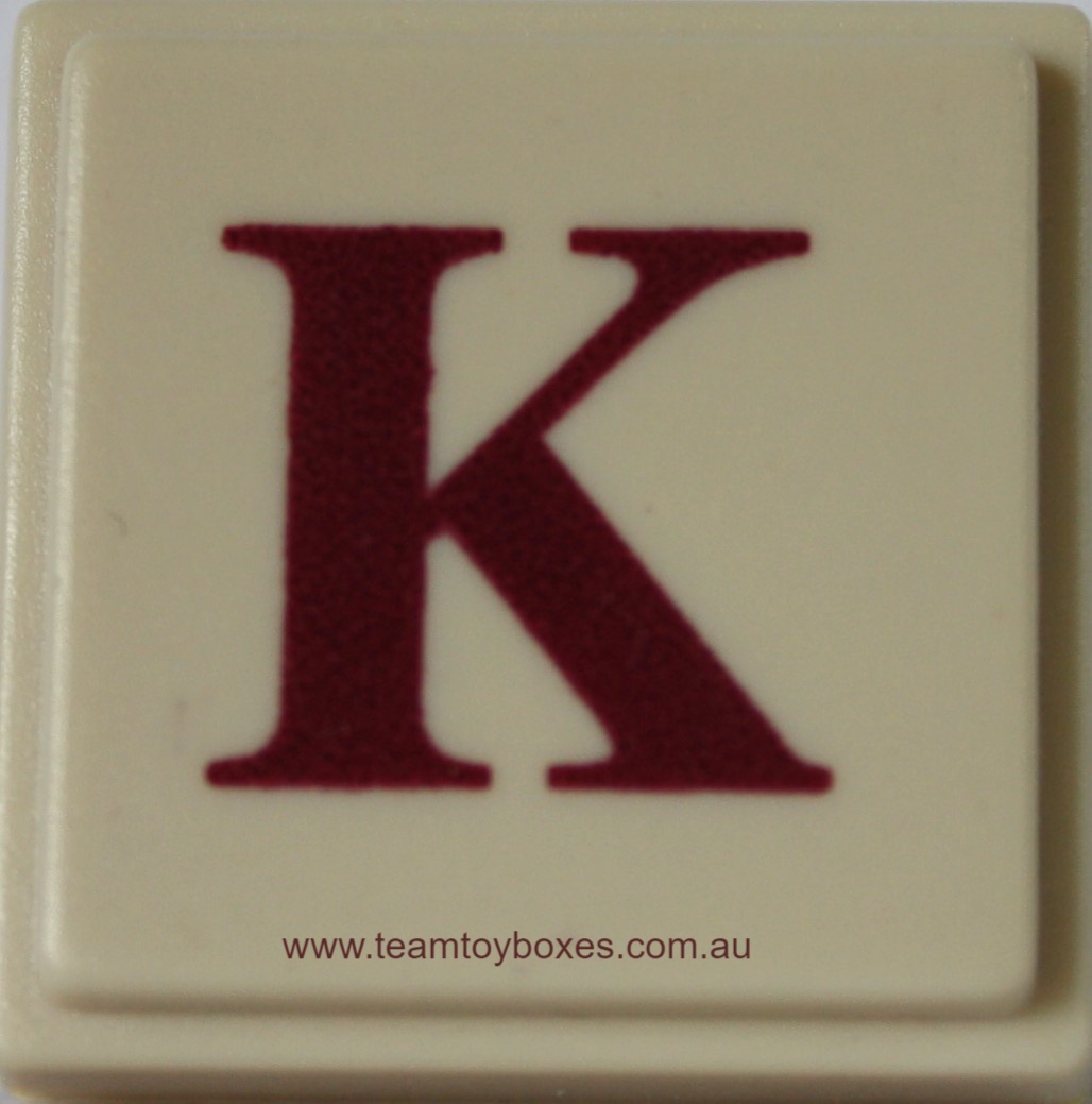 PARTS ONLY - Upwords Board Game - (1) Plastic Letter K Only