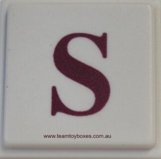 PARTS ONLY - Upwords Board Game - (1) Plastic Letter S Only