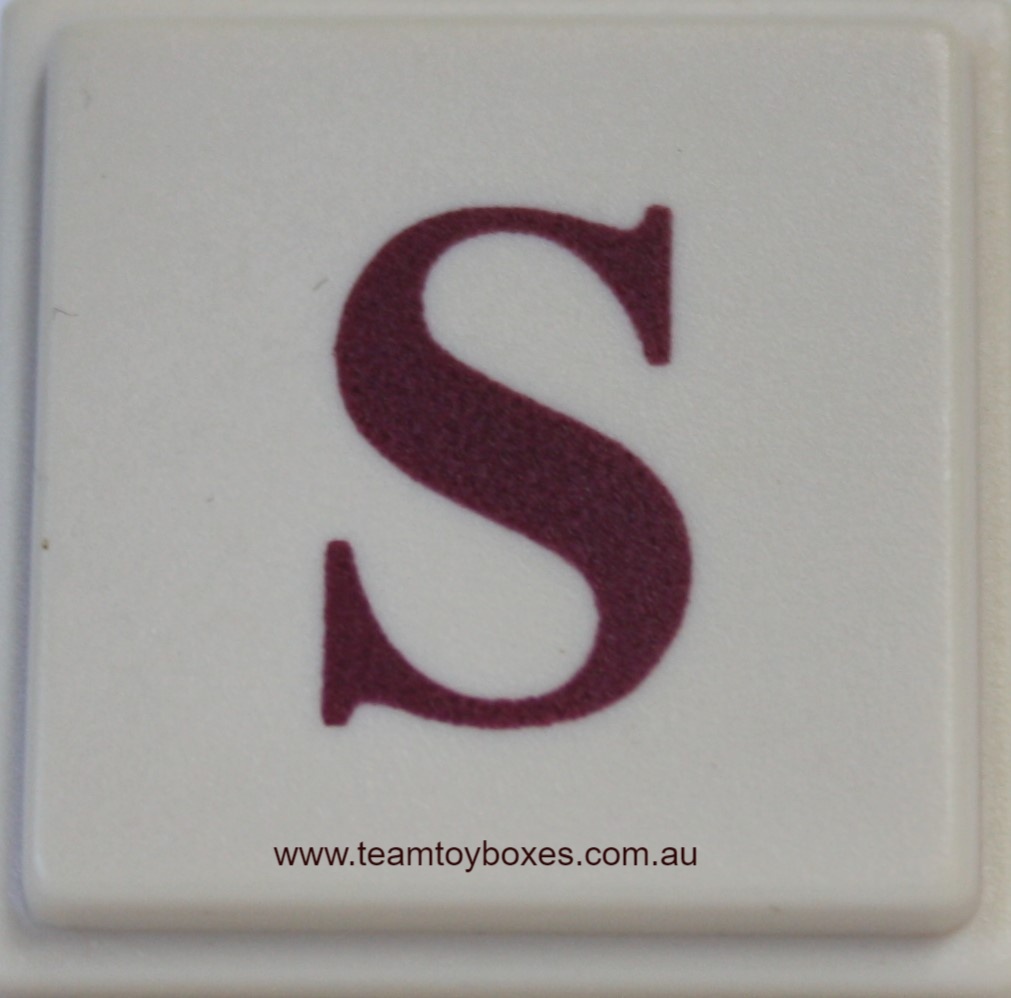 PARTS ONLY - Upwords Board Game - (1) Plastic Letter S Only