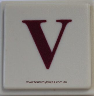 PARTS ONLY - Upwords Board Game - (1) Plastic Letter V Only