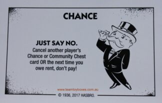 PARTS ONLY - Monopoly Board Game "Cheaters" Edition - (1) #8 Chance Card Only