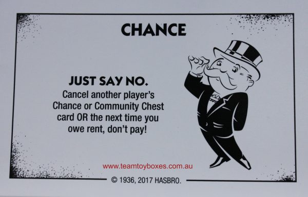 PARTS ONLY - Monopoly Board Game "Cheaters" Edition - (1) #11 Chance Card Only