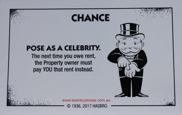 PARTS ONLY - Monopoly Board Game "Cheaters" Edition - (1) #10 Chance Card Only