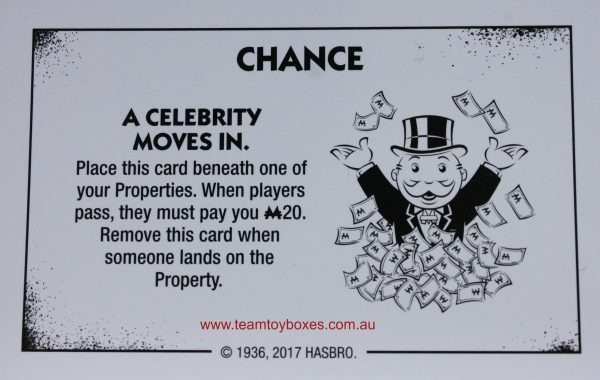 PARTS ONLY - Monopoly Board Game "Cheaters" Edition - (1) #6 Chance Card Only