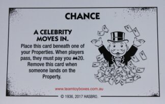 PARTS ONLY - Monopoly Board Game "Cheaters" Edition - (1) #6 Chance Card Only