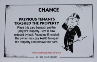 PARTS ONLY - Monopoly Board Game "Cheaters" Edition - (1) #5 Chance Card Only