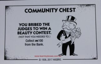 PARTS ONLY - Monopoly Board Game "Cheaters" Edition - (1) #11 Community Chest Card Only