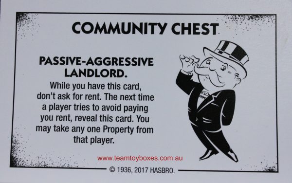 PARTS ONLY - Monopoly Board Game "Cheaters" Edition - (1) #10 Community Chest Card Only