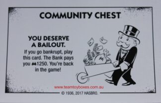 PARTS ONLY - Monopoly Board Game "Cheaters" Edition - (1) #8 Community Chest Card Only