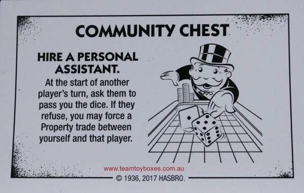 PARTS ONLY - Monopoly Board Game "Cheaters" Edition - (1) #3 Community Chest Card Only