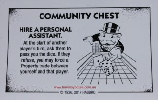 PARTS ONLY - Monopoly Board Game "Cheaters" Edition - (1) #3 Community Chest Card Only