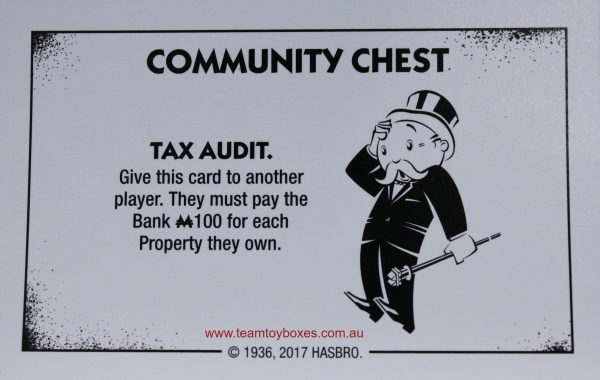 PARTS ONLY - Monopoly Board Game "Cheaters" Edition - (1) #1 Community Chest Card Only
