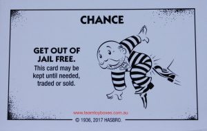 PARTS ONLY - Monopoly Board Game "Cheaters" Edition - (1) #16 Chance Card Only