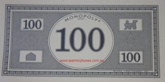 PARTS ONLY - Monopoly Board Game 2006 Hasbro Version - (1) Pack of 10 $100 Money Only