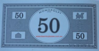 PARTS ONLY - Monopoly Board Game 2006 Hasbro Version - (1) Pack of 10 $50 Money Only