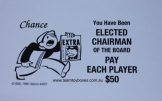 PARTS ONLY - Monopoly Board Game 2006 Hasbro Version - #1 Chance Card Only