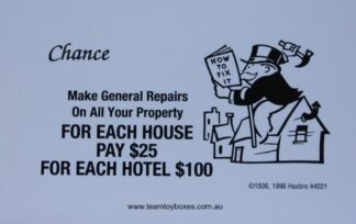 PARTS ONLY - Monopoly Board Game 2006 Hasbro Version - #4 Chance Card Only