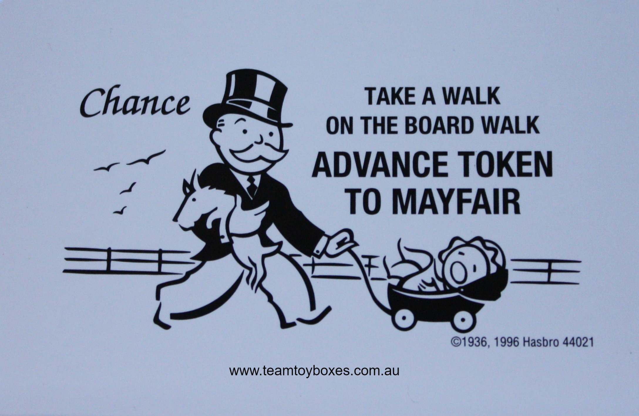 PARTS ONLY - Monopoly Board Game 2006 Hasbro Version - #8 Chance Card Only