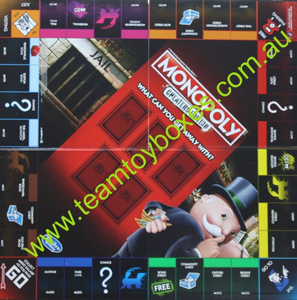 PARTS ONLY - Monopoly Board Game "Cheaters" Edition - (1) Game Board Only