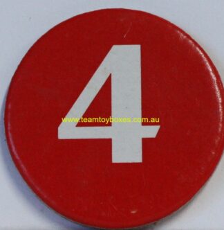 PARTS ONLY - Scrabble Junior Board Game - (1) #4 Red Counter Only