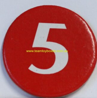 PARTS ONLY - Scrabble Junior Board Game - (1) #5 Red Counter Only