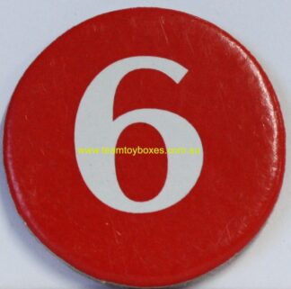 PARTS ONLY - Scrabble Junior Board Game - (1) #6 Red Counter Only